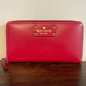 Kate Spade Red Leather Wallet